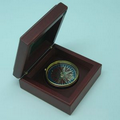 Brass Compass In Wooden Box
